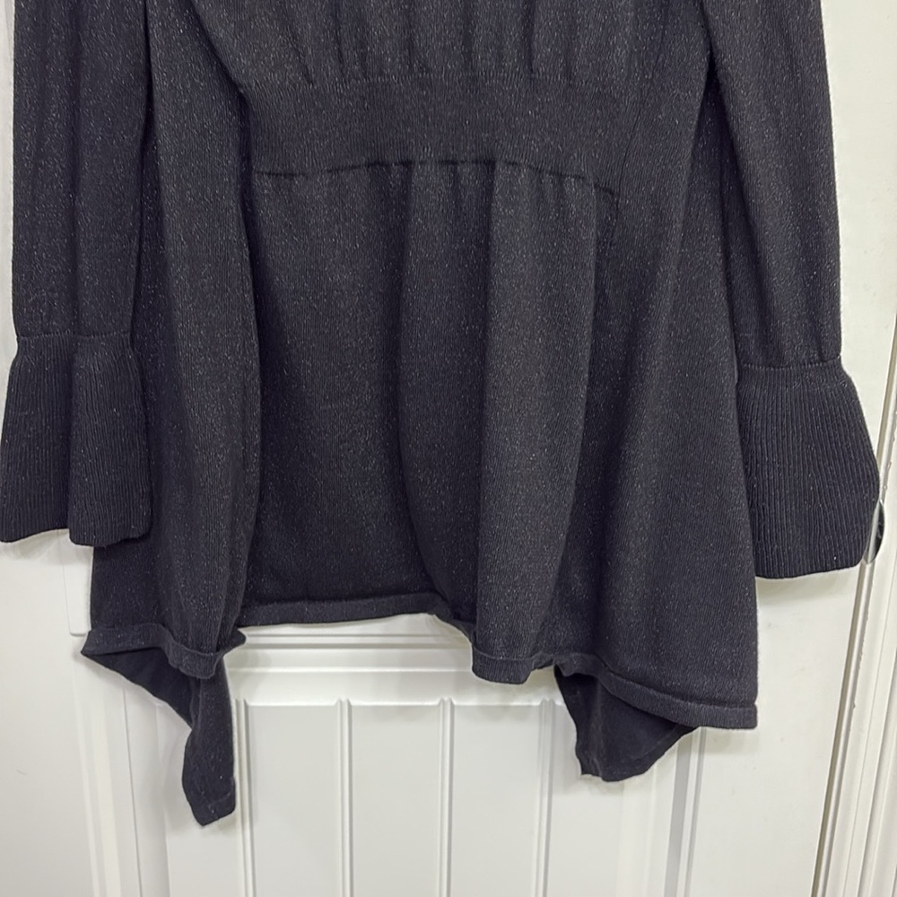 White House Black Market black shimmer cardigan - Picture 9 of 9